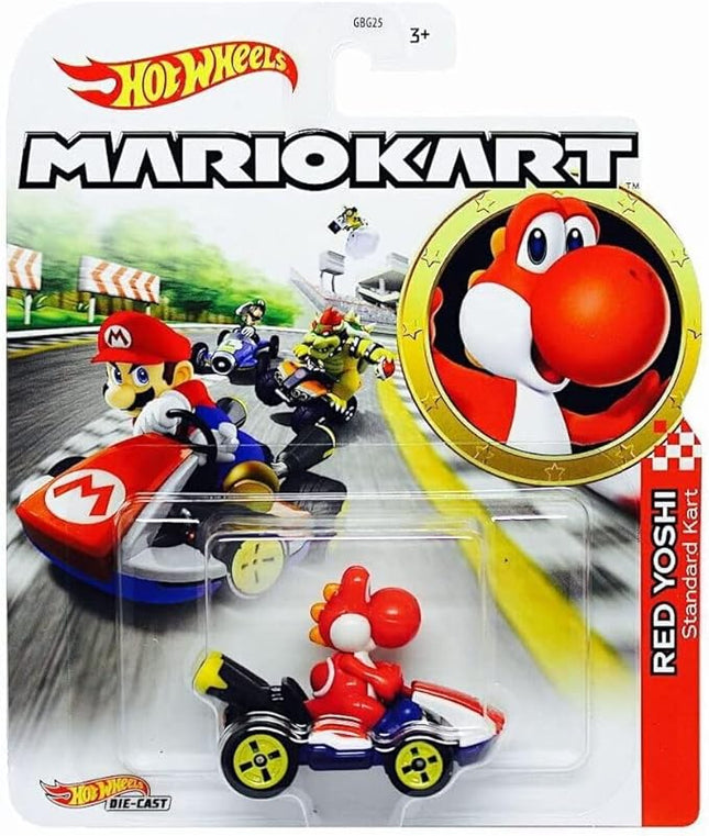 JUGUETE HOT WHEELS MARIO KART RED YOSHI
