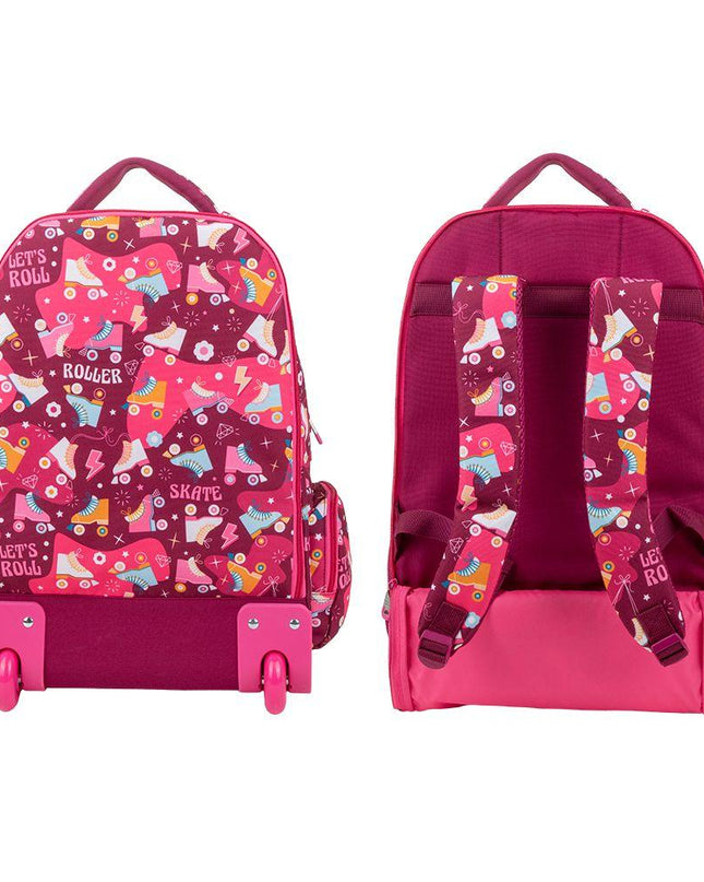 MOCHILA MILAN CON RODOS ROLLER ROSA