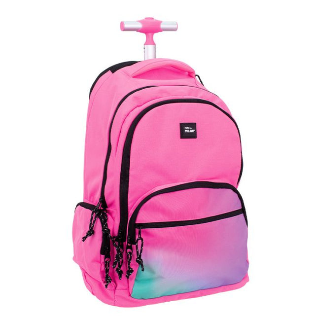 MOCHILA MILAN CON RODOS SUNSET ROSA