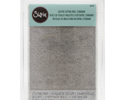 ALMOHADILLAS DE CORTE ESTÁNDAR CLEAR WITH SILVER GLITTER