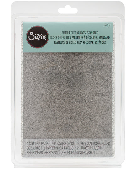 ALMOHADILLAS DE CORTE ESTÁNDAR CLEAR WITH SILVER GLITTER