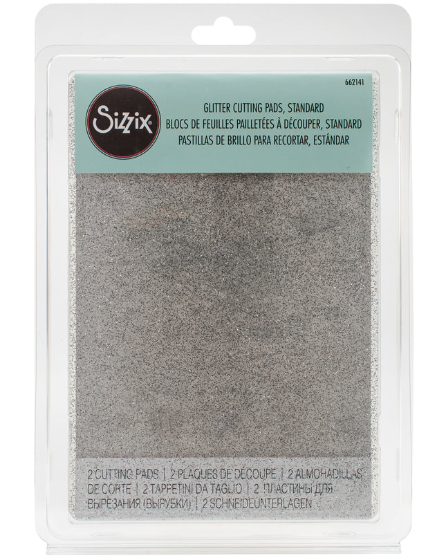 ALMOHADILLAS DE CORTE ESTÁNDAR CLEAR WITH SILVER GLITTER
