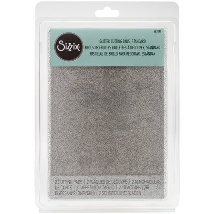ALMOHADILLAS DE CORTE ESTÁNDAR CLEAR WITH SILVER GLITTER