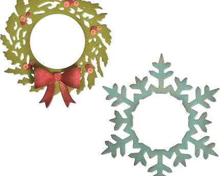 DIE WREATH & SNOWFLAKE - SIZZIX