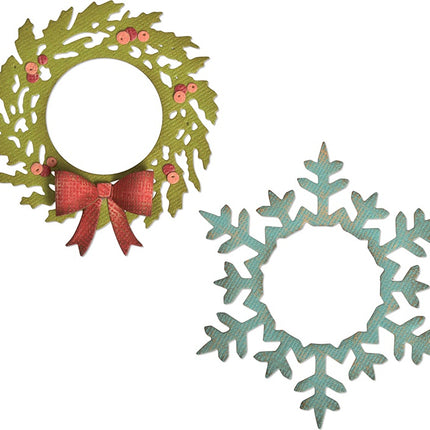 DIE WREATH & SNOWFLAKE - SIZZIX