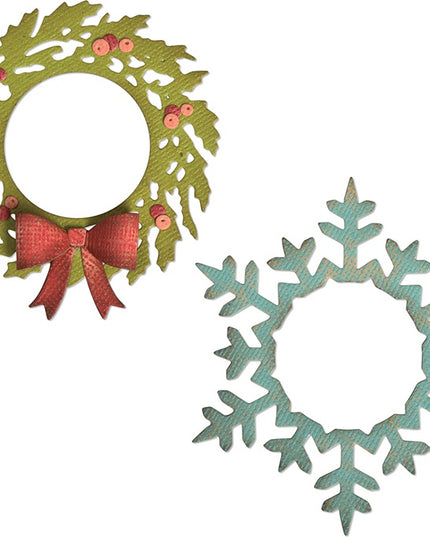 DIE WREATH & SNOWFLAKE - SIZZIX