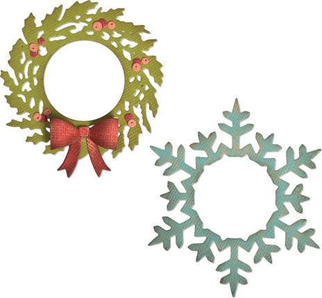DIE WREATH & SNOWFLAKE - SIZZIX