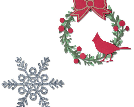 DIE WREATH & SNOWFLAKE - SIZZIX