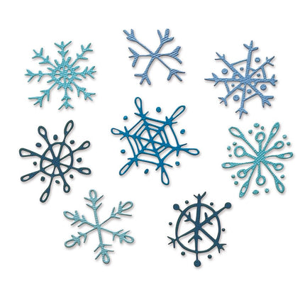 DIE SCRIBBLY SNOWFLAKES - SIZZIX