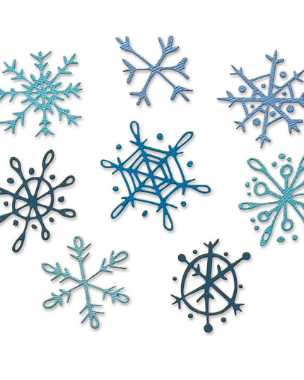 DIE SCRIBBLY SNOWFLAKES - SIZZIX