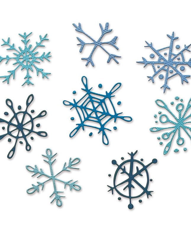 DIE SCRIBBLY SNOWFLAKES - SIZZIX