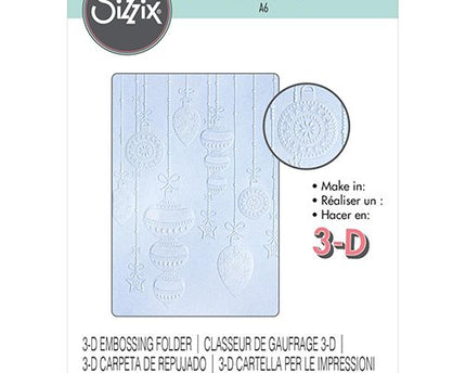 EMBOSSING FOLDER SPARKLY ORNAMENTS 3D
