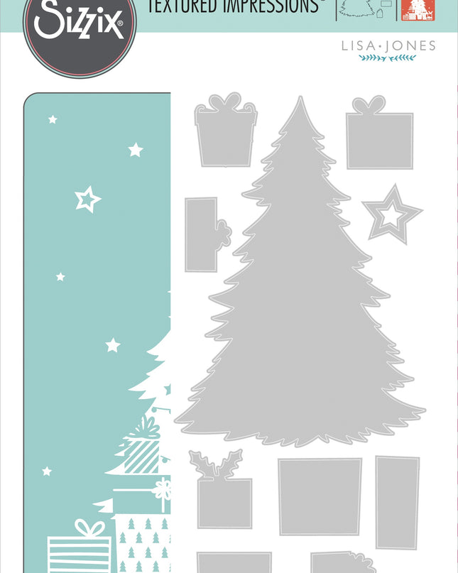 SET DIES Y EMBOSSING SPARKLE TREE 10PC