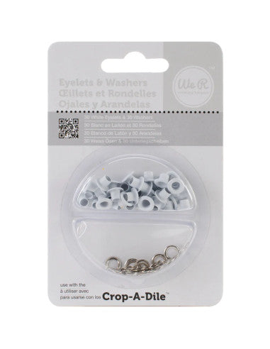 OJALES Y ARANDELAS SET 35 UNID BLANCAS