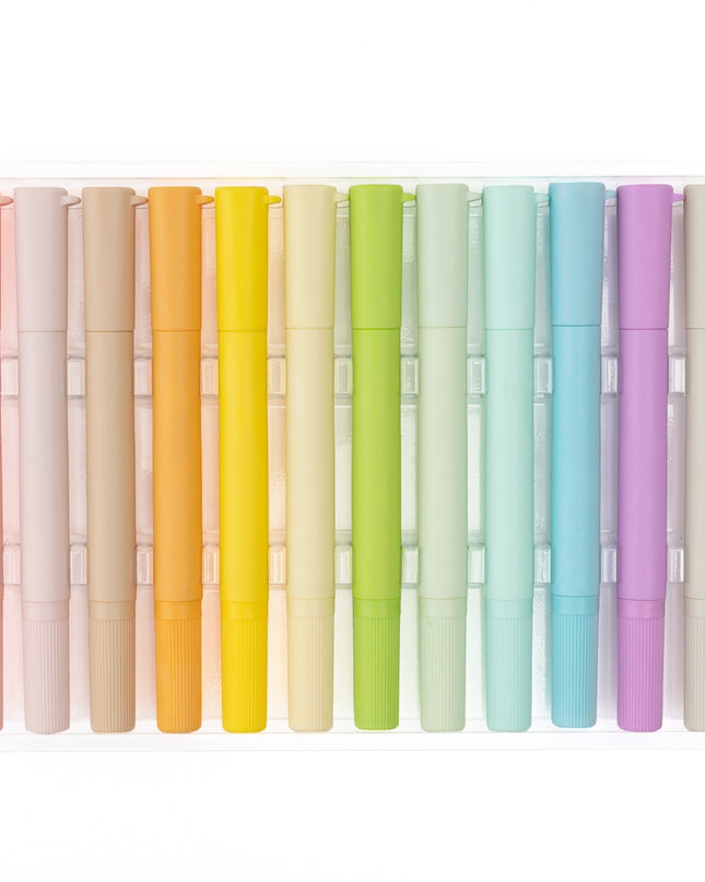 MARCADORES DE PIGMENTOS COLORES PASTELES 12 PC