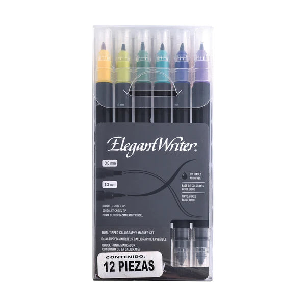 MARCADOR P/ CALIGRAFÍA DOBLE PUNTA12UND