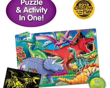 ROMPECABEZA GLOW IN THE DARK DINOS 100PZ