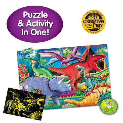 ROMPECABEZA GLOW IN THE DARK DINOS 100PZ