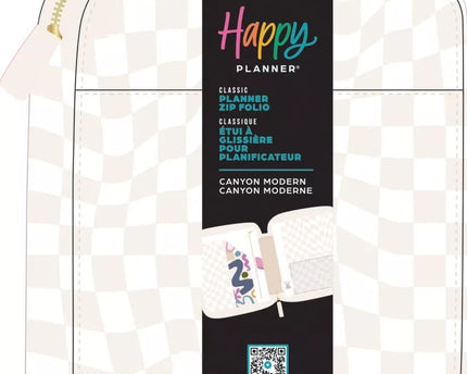 BOLSO P/ HAPPY PLANNER A CUADROS COLOR AMARILLO