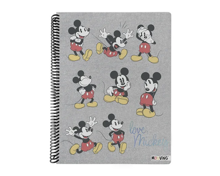 CUADERNO ESPIRAL DE MATERIA MICKEY MOUSE
