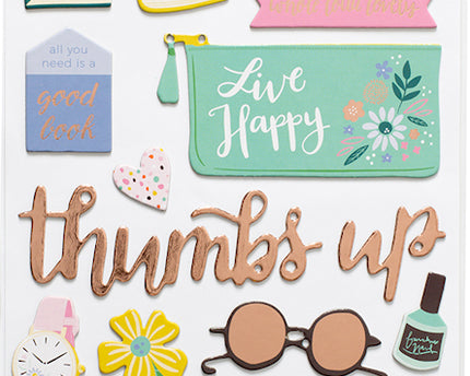 STICKERS LIVE HAPPY  45 UND AMERICAN CRAF