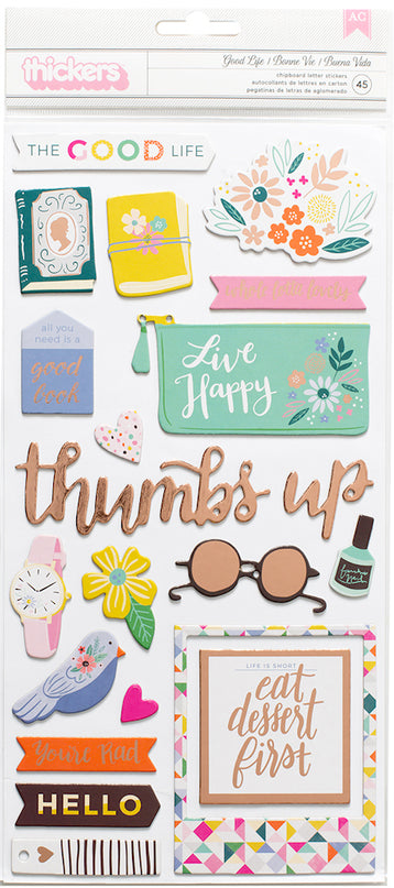 STICKERS LIVE HAPPY  45 UND AMERICAN CRAF