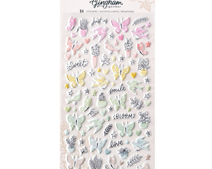 STICKERS PUFFY GINGHAM GARDEN