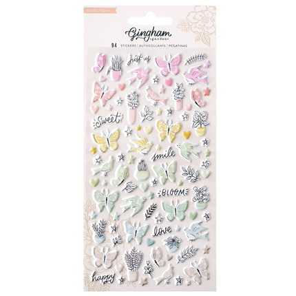 STICKERS PUFFY GINGHAM GARDEN