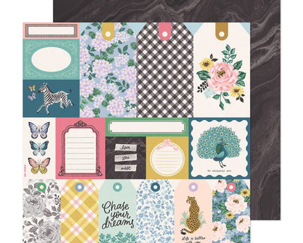 PAPEL P/SCRAPBOOK UNIQUELY YOU DOBLE 12X12