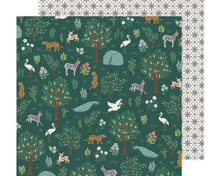 PAPEL P/SCRAPBOOK WALK THE WOODS DOBLE 12X12