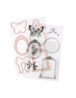 SET DIES Y SELLO WOODLAND GROVE 14PC