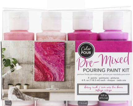 KIT DE PINTURA PARA VERTIDO 118.3ML - 4 PCS BERRY RUSH