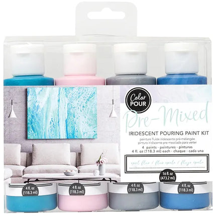 KIT DE PINTURA PARA VERTIDO 118.3ML - 4 PCS MIXED METALS IRIDESCENT