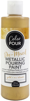 PINTURA METALIZADA PARA VERTIDO PREMEZCLADA GOLD 8 OZ