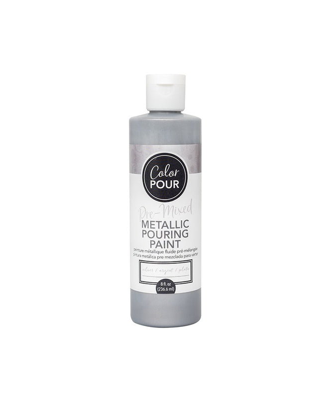 PINTURA METALIZADA PARA VERTIDO PREMEZCLADA SILVER 8 OZ