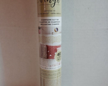 ROLLO DE VINILO ADHESIVO BRILLANTINO CHAMPAGNE 12 X 48 - AMERICAN CRAFTS