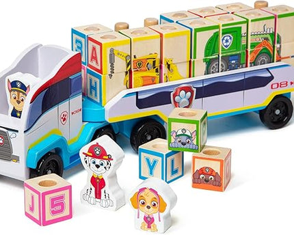 JUGUETE PAW PATROL CAMION CON BLOQUES DE MADERA