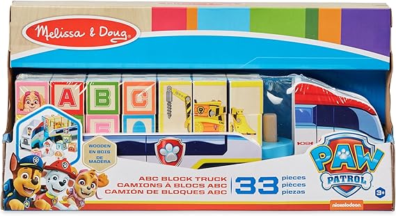 JUGUETE PAW PATROL CAMION CON BLOQUES DE MADERA
