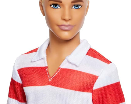 JUGUETE BARBIE KEN FASHIONISTA DOLLS RED WHITE STRIPE