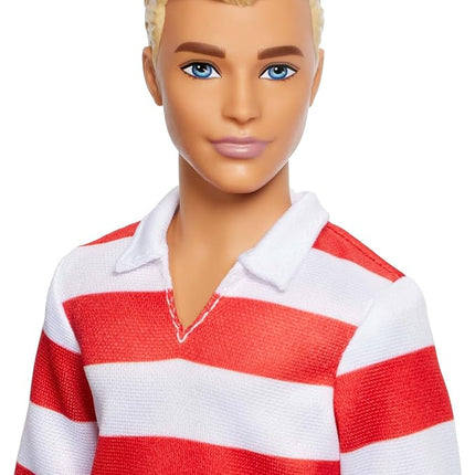 JUGUETE BARBIE KEN FASHIONISTA DOLLS RED WHITE STRIPE