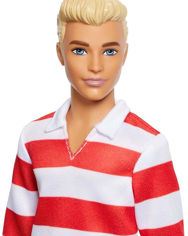 JUGUETE BARBIE KEN FASHIONISTA DOLLS RED WHITE STRIPE