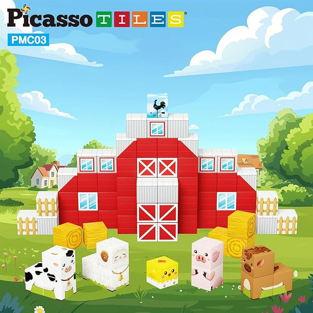 JUGUETE FARM HOUSE THEME MAGNETIC CUBES 72PZ
