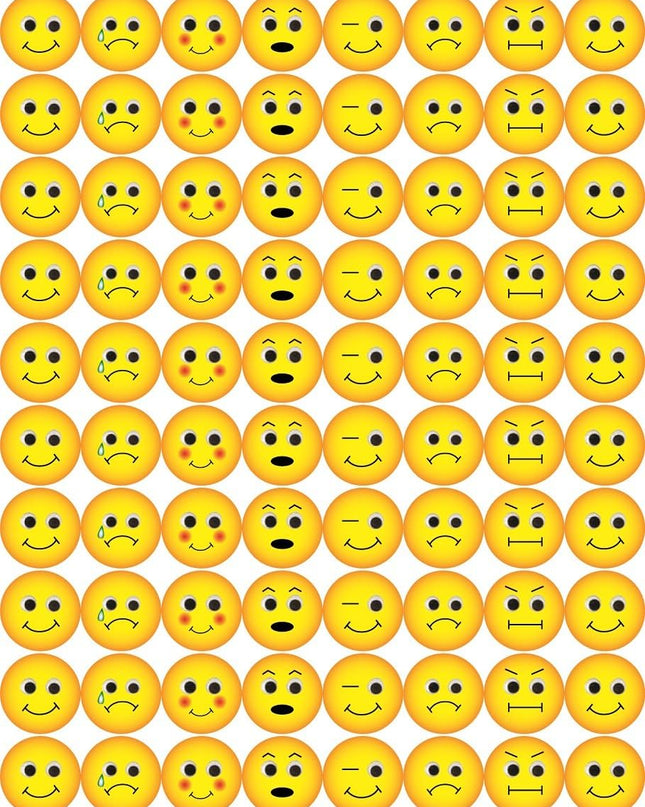 STICKERS EMOTICONS 1/2"