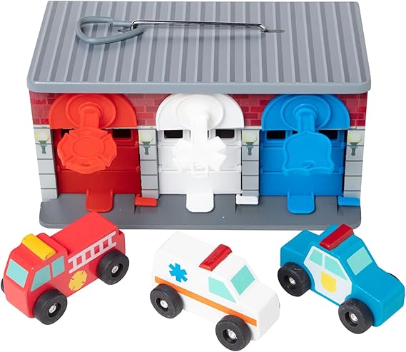 JUGUETE CARROS DE RESCATE CON GARAGE
