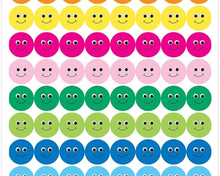 STICKER SMILEY FACES 1/2"