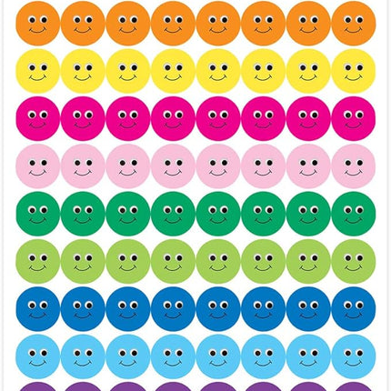 STICKER SMILEY FACES 1/2"