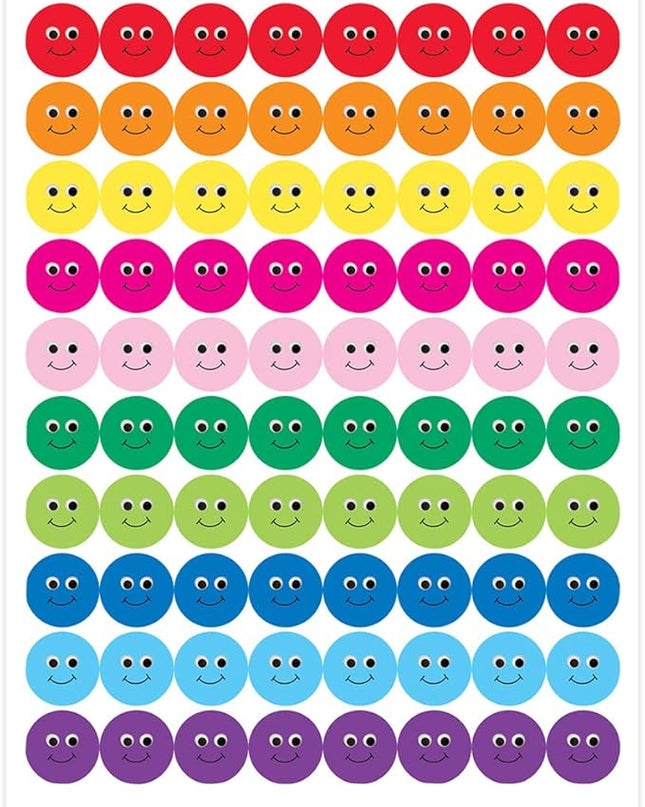 STICKER SMILEY FACES 1/2"