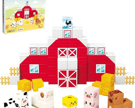 JUGUETE FARM HOUSE THEME MAGNETIC CUBES 72PZ
