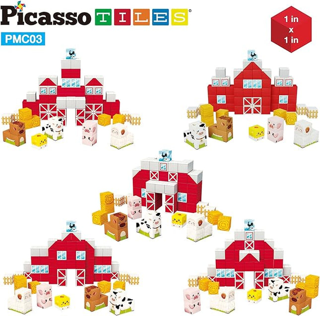 JUGUETE FARM HOUSE THEME MAGNETIC CUBES 72PZ