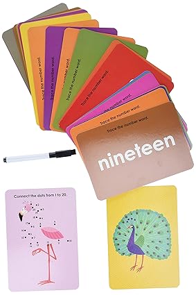 FLASH CARD NUMBERS WRITE ON WIPE OFF LEARNING CARDS
